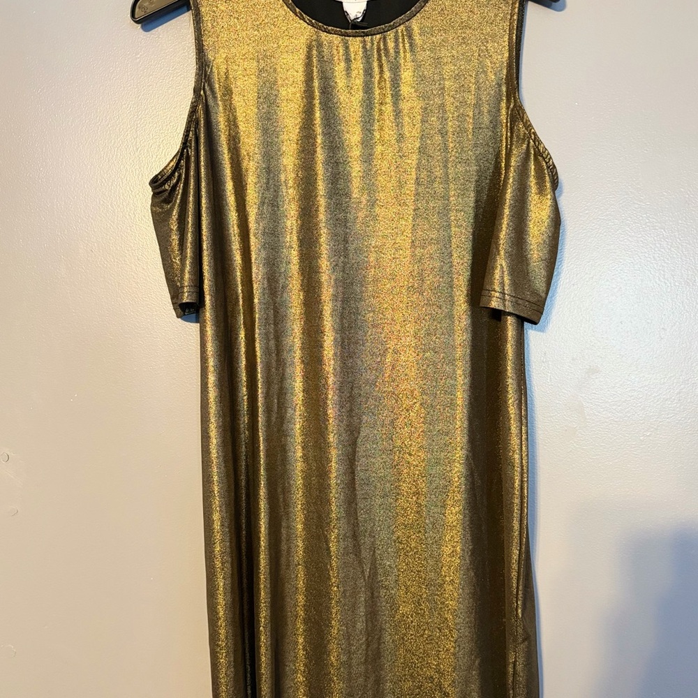 Glamorous Metallic Gold Mini Dress